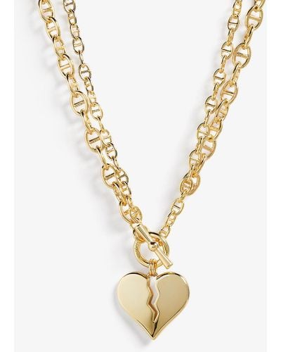 Ted Baker Harquin Zinc And Brass Pendant Necklace - Metallic