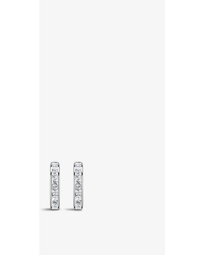Thomas Sabo Sterling-silver And Cubic Zirconia Hoop Earrings - White