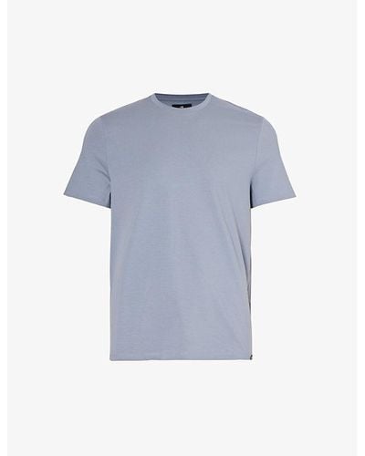 7 For All Mankind Luxe Performance Short-sleeved Cotton-jersey T-shirt X - Blue