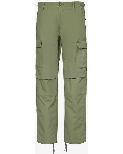 Carhartt Aviation Regular-fit Cotton-canvas Cargo Trousers - Green