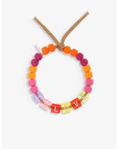 Love Beads by Lauren Rubinski In Love Beaded Bracelet - Pink