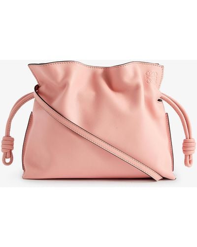 Loewe Flamenco Mini Leather Clutch Bag - Pink