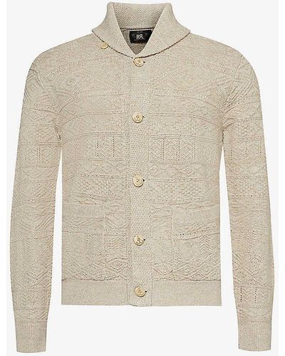 RRL Relaxed-fit Shawl-collar Cotton And Linen-blend Cardigan X - White