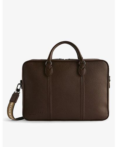 Ted Baker Kaden Faux-leather Briefcase - Brown