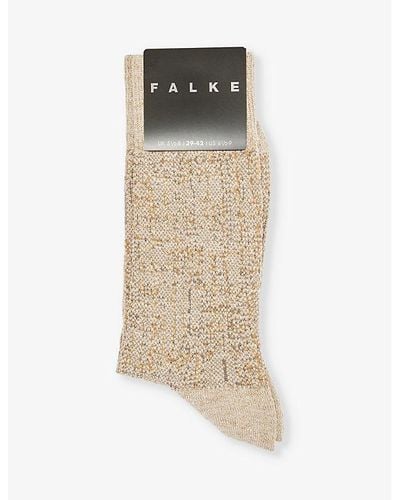 FALKE Artisanship Graphic-pattern Cotton-blend Socks - Multicolor