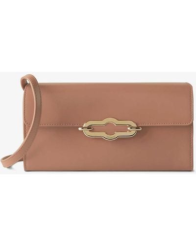 Mulberry Pimlico Leather Wallet On Strap - Brown