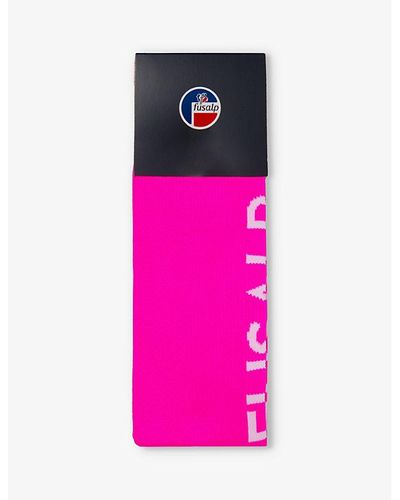Fusalp Branded-side Calf-length Stretch-woven Socks - Pink