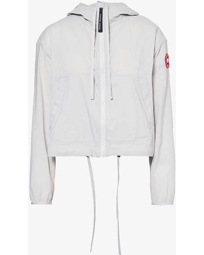 Canada Goose Kaslo Brand-patch Hooded Shell Jacket - White