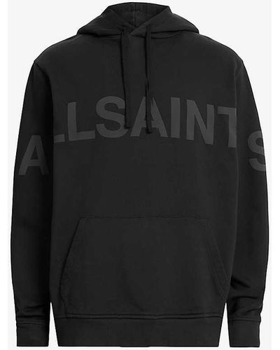 AllSaints biggy Logo-print Relaxed-fit Organic-cotton Hoody X - Black