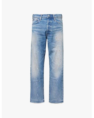 Polo Ralph Lauren Raw-hem Straight-leg Denim Jeans - Blue