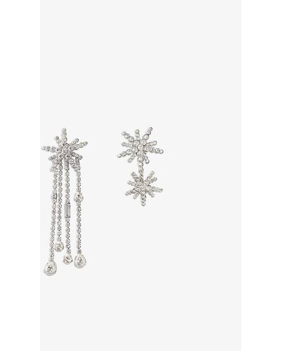 Maje Cystal-embellished Earring And Necklace - White