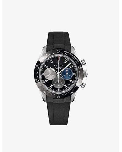Zenith Unisex 03.3100.3600/21.r951 Chronomaster Sport Stainless-steel Automatic Watch - Black