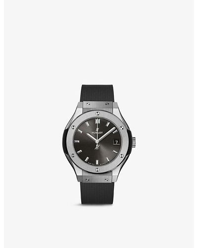 Hublot 581.nx.7071.rx Classic Fusion Rubber And Quartz Watch - Black