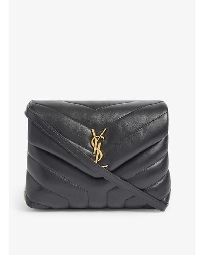 Saint Laurent Loulou Toy Leather Cross-body Bag - Grey