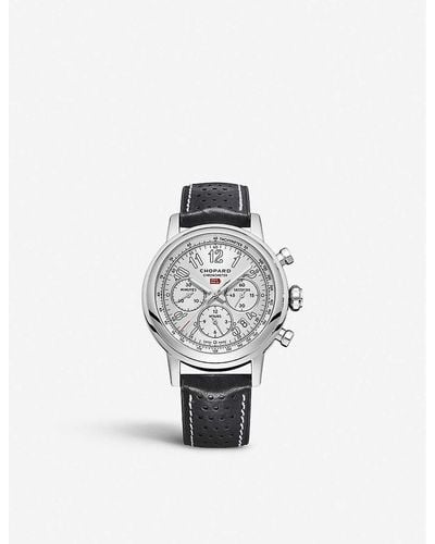 Chopard 1685893012 Mille Miglia Stainless Steel And Leather Watch - White
