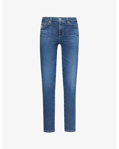 AG Jeans legging Skinny-leg Mid-rise Stretch Denim-blend Jeans - Blue