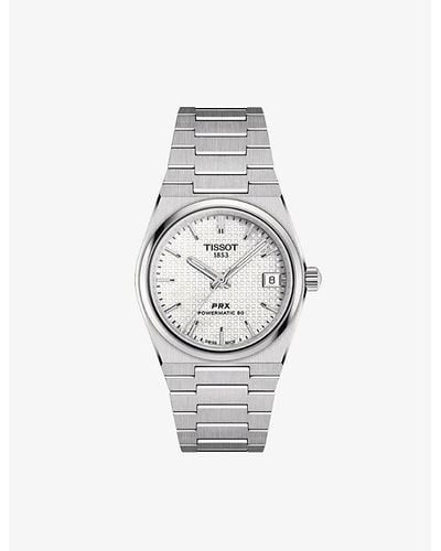 Tissot T1372071111100 Prx Powermatic 80 Stainless-steel Automatic Watch - White