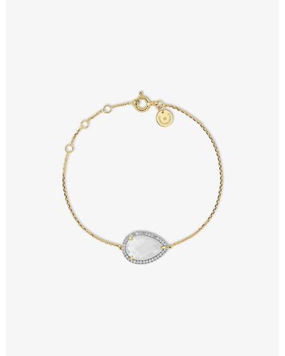 The Alkemistry Morganne Bello Alma 18ct Yellow-gold, 0.144ct Diamond And 2.887ct Mother-of-pearl Bracelet - Metallic