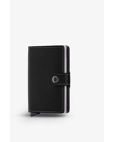 Secrid Miniwallet Original Leather And Aluminium Cardholder - Black