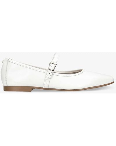 Carvela Kurt Geiger Mya Mary Jane Leather Flats - White