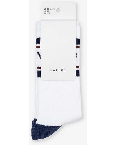 Varley Astley Branded Stretch-woven Socks - White