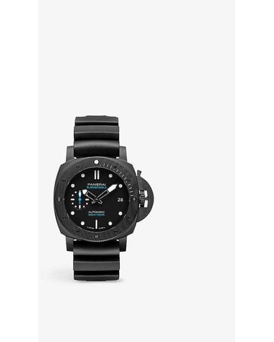Panerai Pam01231 Submersible Carbotech Carbotech And Rubber Automatic Watch - Black