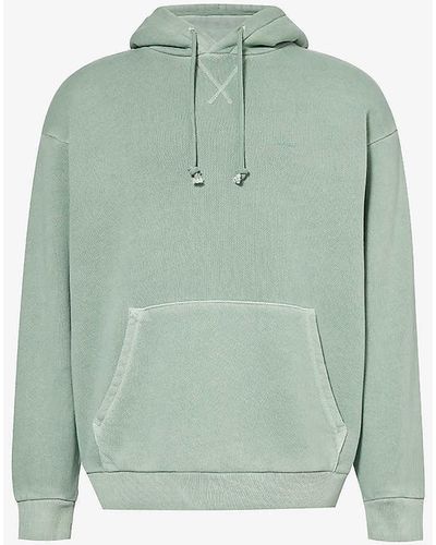 GYMSHARK Everywear Comfort Logo-embossed Cotton-jersey Hoody - Green