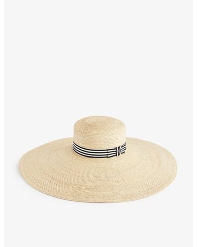 Nina Ricci Capeline Bow-embellished Straw Hat - Natural