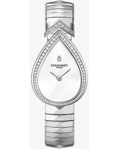 Chaumet Unisex Joséphine Aigrette Stainless And 0.08ct Diamond Watch - White