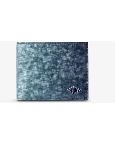 Cartier Losange Logo-plaque Leather Wallet - Blue