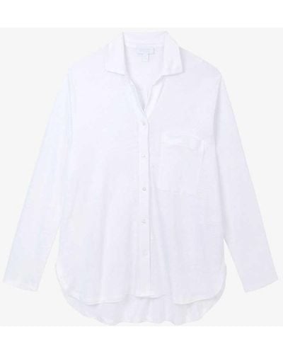 The White Company The Company Patch-pocket Oversized Linen Shirt - White