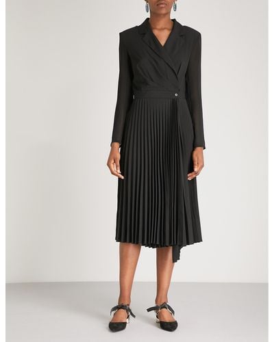 Sandro Blazer-style Woven Midi Dress - Black