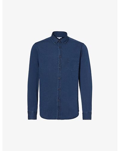 Sunspel Regular-fit Button-down Collar Cotton Shirt Xx - Blue