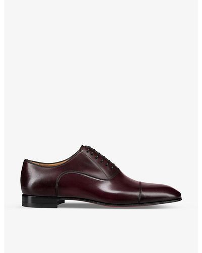 Christian Louboutin greggo Lace-up Leather Oxford Shoes - Brown