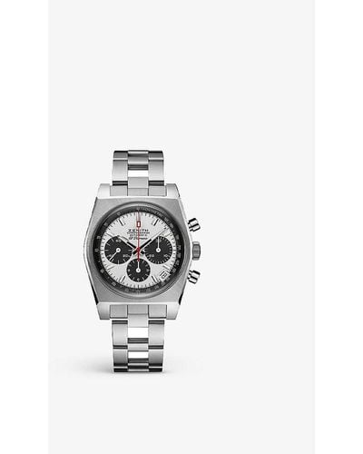 Zenith 03.a384.400/21.m384 Chronomaster Revival El Primero Stainless-steel Automatic Watch - White