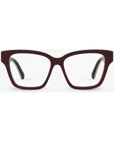 Gucci gg1302o Square-frame Acetate Eyeglasses - Metallic