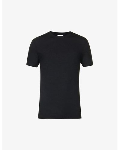 Zimmerli Pureness Crew-neck Stretch-modal T-shirt - Black