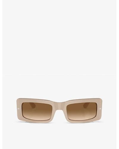 Persol Po3332s Francis Recgle-frame Acetate Sunglasses - White