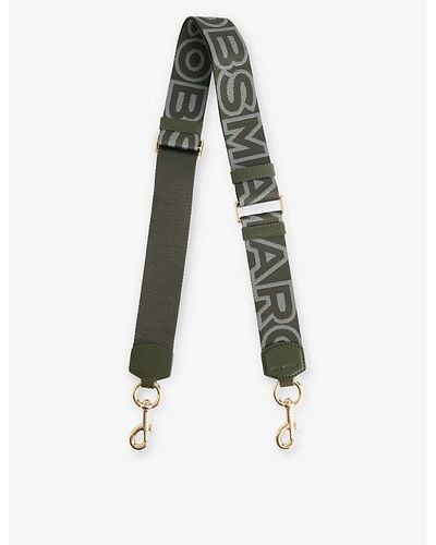 Marc Jacobs The Strap Brand-print Woven Bag Strap - Natural