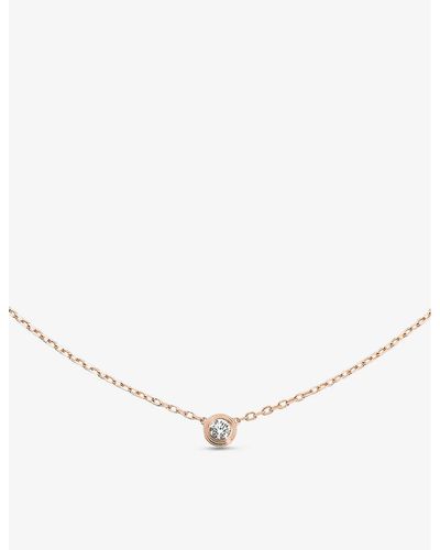 Cartier D'amour Small 18ct Yellow-gold And 0.09ct Diamond Necklace - Multicolour