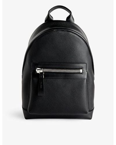 Tom Ford Buckley Branded-hardware Leather Backpack - Black