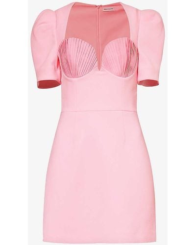 Rebecca Vallance Jenna Sweetheart-neck Stretch-woven Mini Dress - Pink