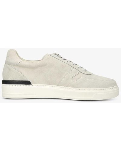 Duke & Dexter Ritchie Hand-stitched Leather Low-top Trainers - White