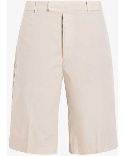 AllSaints Bailey Pressed-crease Organic-cotton Shorts - White