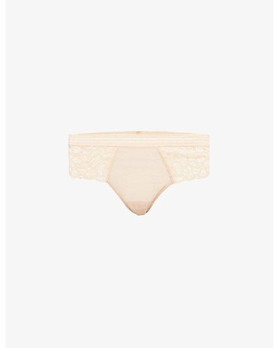 Wacoal Raffiné Mid-rise Stretch-lace Briefs X - White