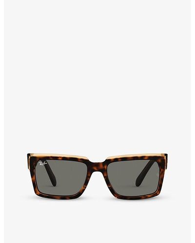 Ray-Ban Rb2191 Inverness Rectangle-frame Acetate Sunglasses - Brown