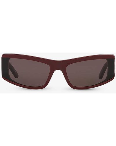 Balenciaga 6e000315 Bb0301s Cat-eye Frame Acetate Sunglasses - Red