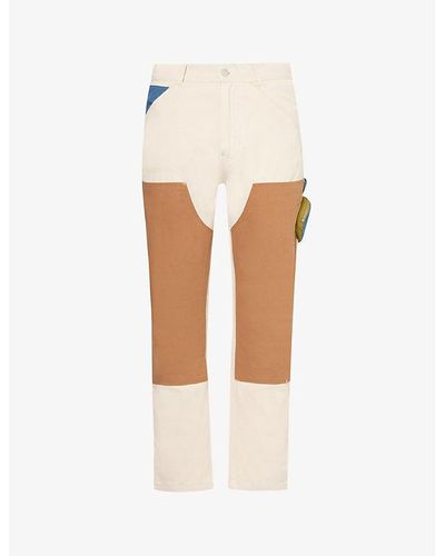 Market Workstation Painter Five-pocket Regular-fit Straight-leg Cotton Trousers - White