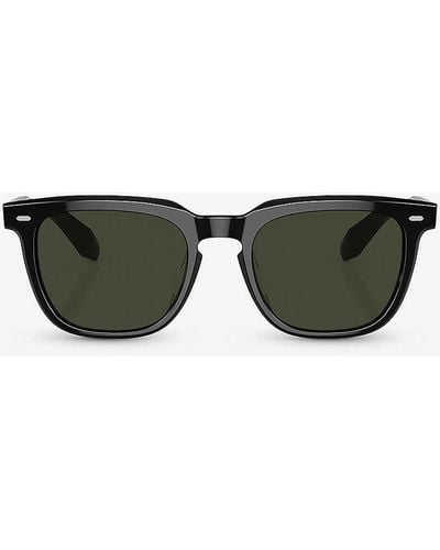Oliver Peoples Ov5546su N. 06 Rectangle-frame Acetate Sunglasses - Black