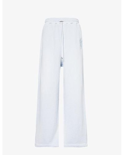 Amiri Logo-embroidered Relaxed-fit Cotton-jersey jogging Bottoms - White